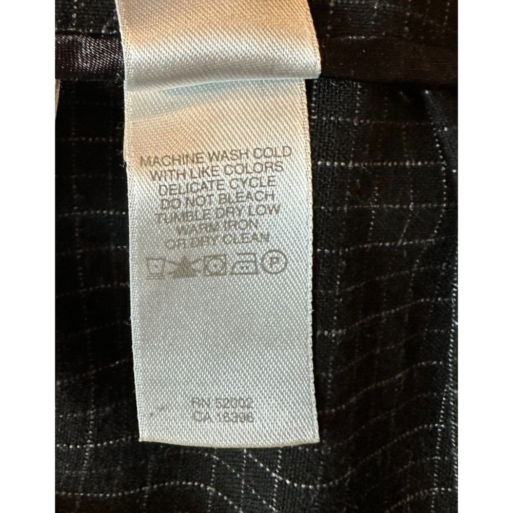 Liz Claiborne Liz Sport Womens Casual Pants Size 14 Black Windowpane Check Print - Picture 11 of 13